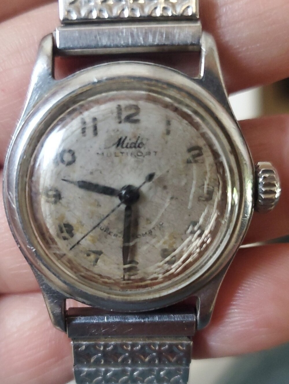 Vintage WWII Era Mido Multifort Borgel Case – Rolex Crown As Is